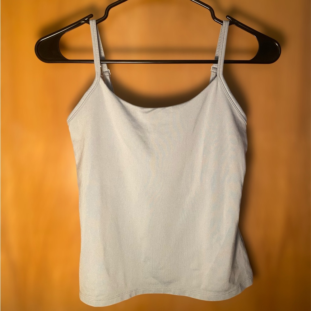 New York & Company Light Blue Camisole Shelf Bra Top